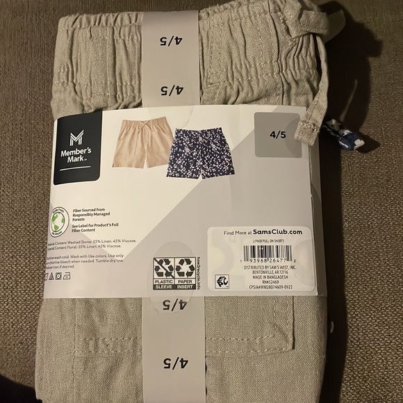 Girl's 2-Pack Elastic Waistband Pull-On Shorts - Picture 3 of 3